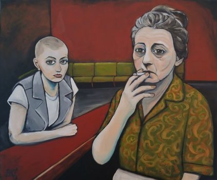 Calm before Storm - Wirtin und Kellnerin am Tresen einer Bar