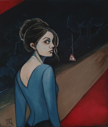 On Her Way Home - Sonja Reiche - Frau in der Dunkelheit