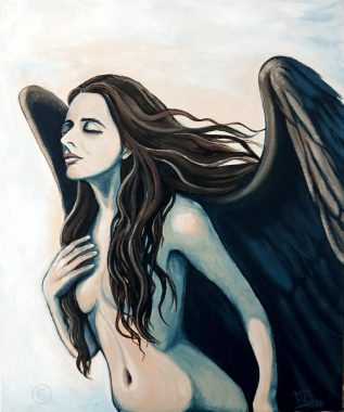 Sirene mit Flügeln - Malerei Sonja Reiche