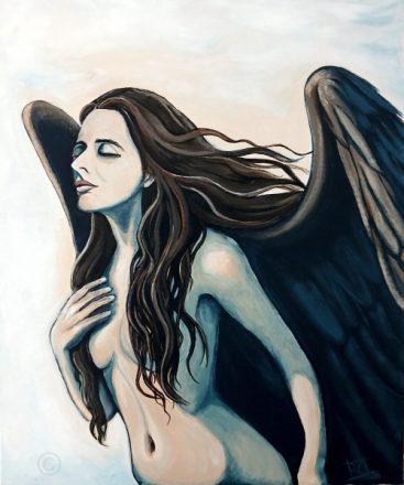 Sirene mit Flügeln - Malerei Sonja Reiche